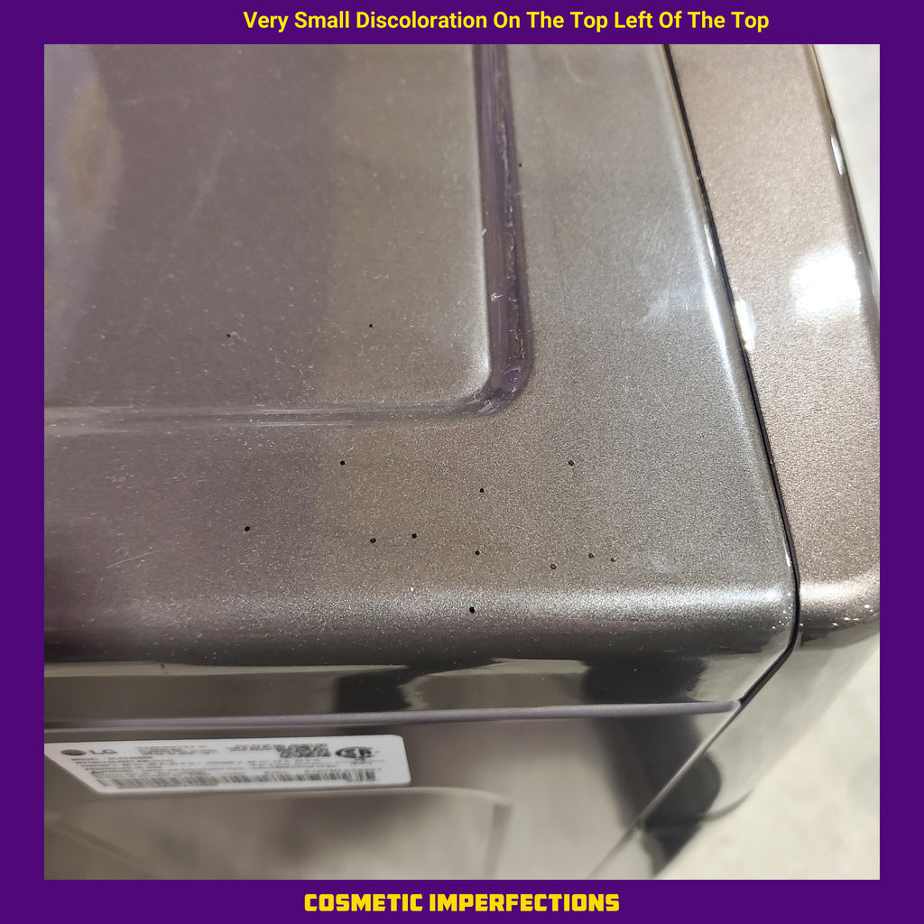 LG Black Steel Smart Wi-Fi Enabled Front Load Electric 7.4 Cu. Ft. Dryer with TurboSteam and Built-In Intelligence 6SD53 - DLEX4000B - Scratch & Dent (Minor)