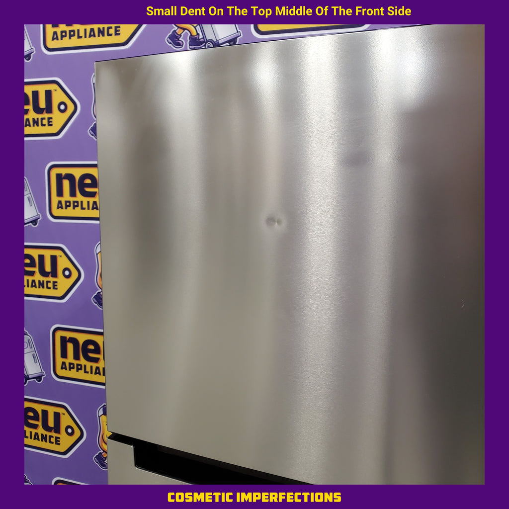 Pictures of Vissani 18.1 cu. ft. Top Freezer Refrigerator in Fingerprint Resistant Stainless Steel Look, Garage Ready 251312SD972 - MDTF18SSR5 - Scratch & Dent (Moderate) - Neu Appliance Outlet - Discount Appliance Outlet in Austin, Tx