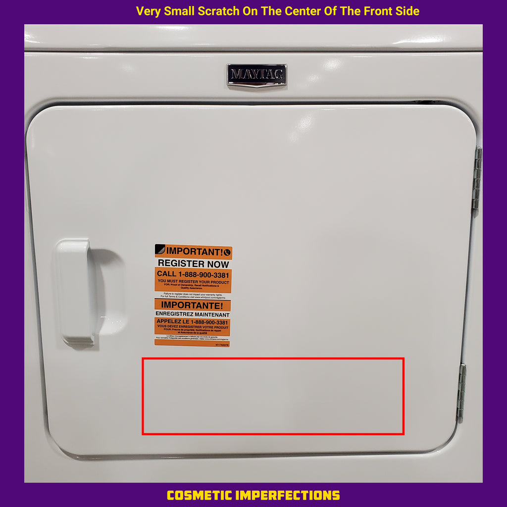 Pictures of Maytag Top Load 4.8 cu ft Washer with Deep Fill and Slow-Close Glass Lid MVW6200KW - Scratch & Dent (Moderate) and Maytag 7.0 cu ft Electric Dryer with Moisture Sensing and Quick Dry Cycle T8713 - MED6200KW - Scratch & Dent (Minor) - Neu Appliance Outlet - Discount Appliance Outlet in Austin, Tx