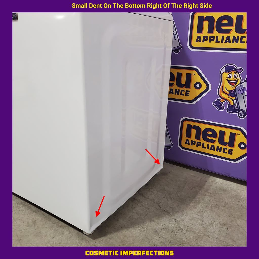 Pictures of Maytag Top Load 4.8 cu ft Washer with Deep Fill and Slow-Close Glass Lid MVW6200KW - Scratch & Dent (Minor) and Maytag 7.0 cu ft Electric Dryer with Moisture Sensing and Quick Dry Cycle 16162 - MED6200KW - Scratch & Dent (Minor) - Neu Appliance Outlet - Discount Appliance Outlet in Austin, Tx
