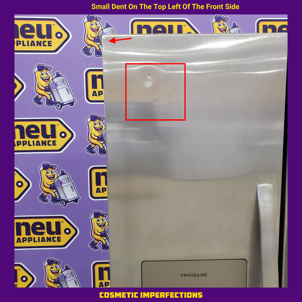 Frigidaire 25.6 cu. ft. ENERGY STAR Side by Side Refrigerator with Exterior Water and Ice Dispenser in Stainless Steel 25138SD756 - FRSS2623AS - Scratch & Dent (Minor)