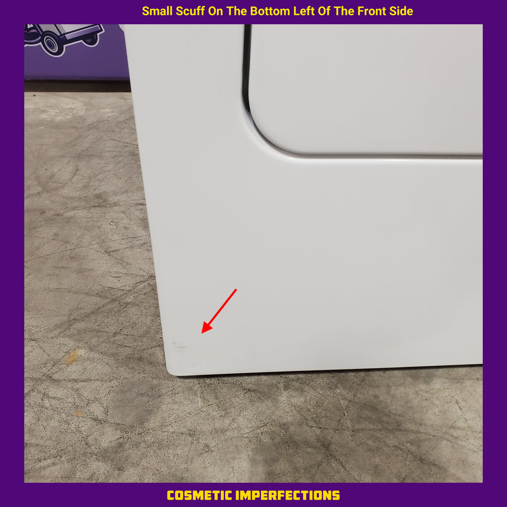Amana 6.5 Cu. Ft. Electric Dryer with Wrinkle Shield Option and Automatic Dryness Control in White 3SD637 - NED4655EW - Scratch and Dent (Minor)