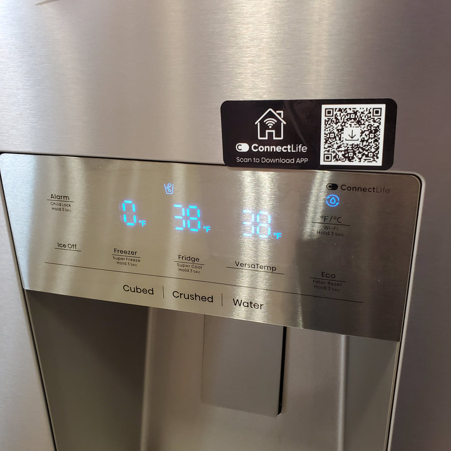 Hisense PureFlat 25.6-cu ft 4-Door Smart French Door ENERGY STAR Refrigerator in Stainless Steel with Ice Maker, Water and Ice Dispenser 22231SD312 - HRM260N6TSE - Scratch & Dent (Major)