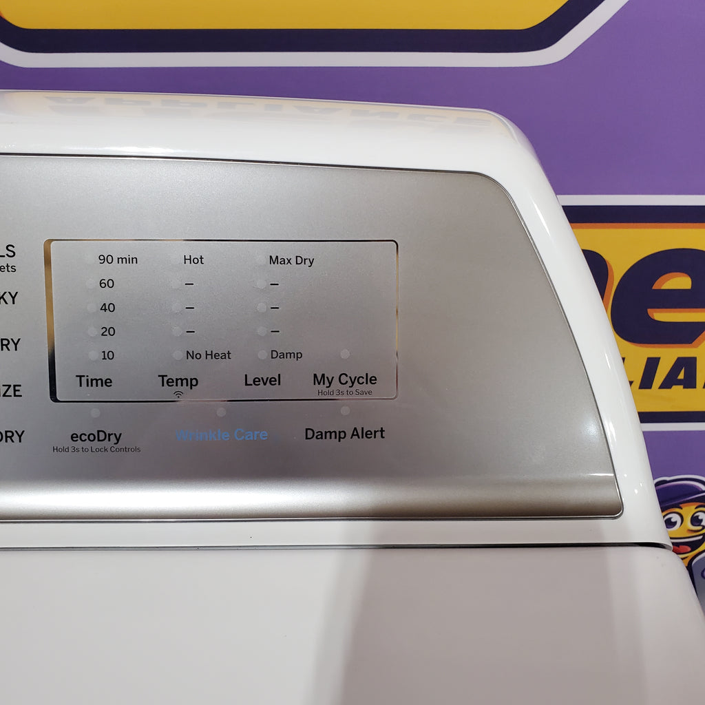 Pictures of GE Profile™ ENERGY STAR® 5.0 cu. ft. Capacity Washer with Smarter Wash Technology PTW600BSRWS - New in Box and GE Profile™ ENERGY STAR® 7.4 cu. ft. Capacity Electric Dryer with Sanitize Cycle 16229 - PTD60EBSRWS - Scratch & Dent (Moderate) - Neu Appliance Outlet - Discount Appliance Outlet in Austin, Tx