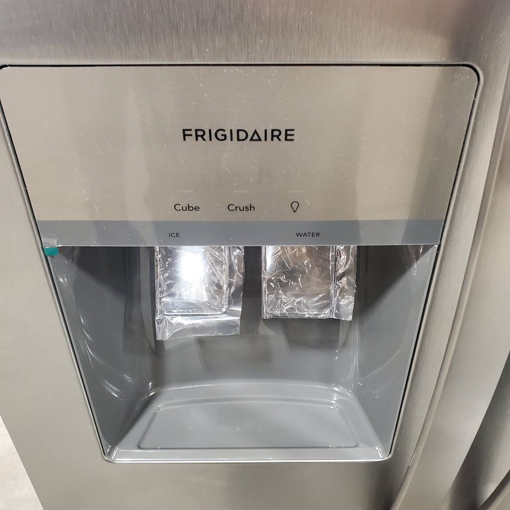 Pictures of Frigidaire 33" Wide 22.3 cu. ft. ENERGY STAR Side by Side Refrigerator Stainless Steel with Exterior Water and Ice Dispenser 4SD458 - FRSS2323AS - Scratch & Dent (Major) - Neu Appliance Outlet - Discount Appliance Outlet in Austin, Tx