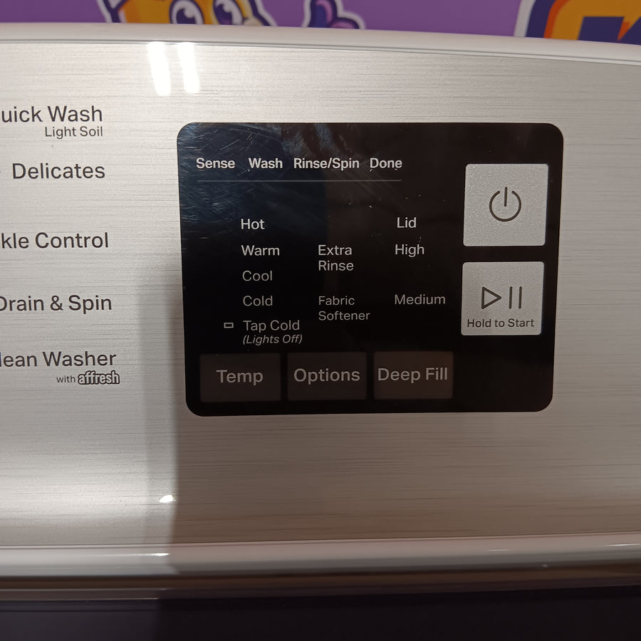 Maytag Top Load 4.8 cu ft Washer with Deep Fill and Slow-Close Glass Lid MVW6200KW - Scratch & Dent (Minor) and Maytag 7.0 cu ft Electric Dryer with Moisture Sensing and Quick Dry Cycle 16190 - MED6200KW - Scratch & Dent (Moderate)