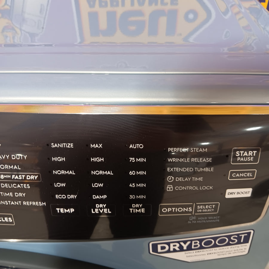 Electrolux Glacier Blue 400 Series Electric 8.0 Cu. Ft. Dryer with Perfect Steam Option and Extended Tumble 22137SD379 - ELFE7437AG - Scratch & Dent (Minor)