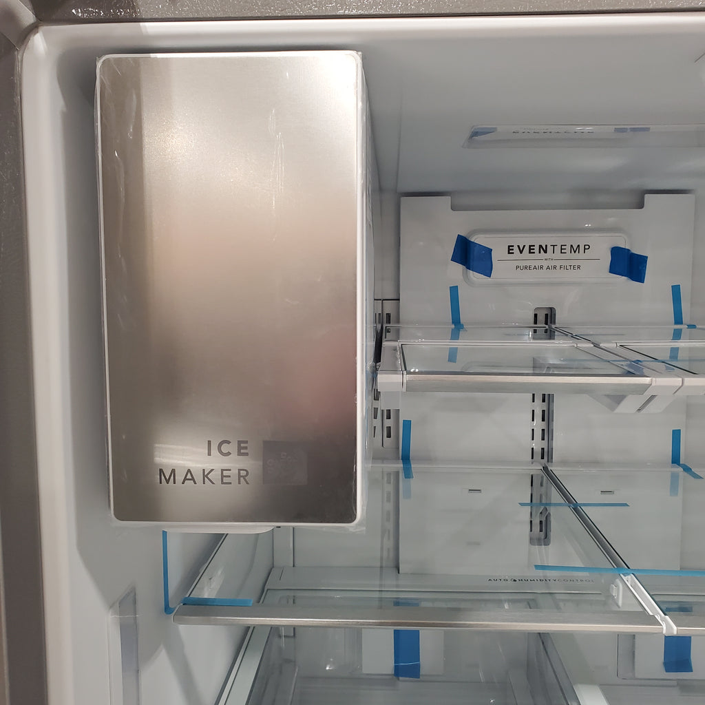 Frigidaire 27.8-cu ft ENERGY STAR French Door Refrigerator with Dual Ice Maker in Fingerprint Resistant Stainless Steel 4SD463 - GRFS2853AF - Scratch & Dent (Moderate)