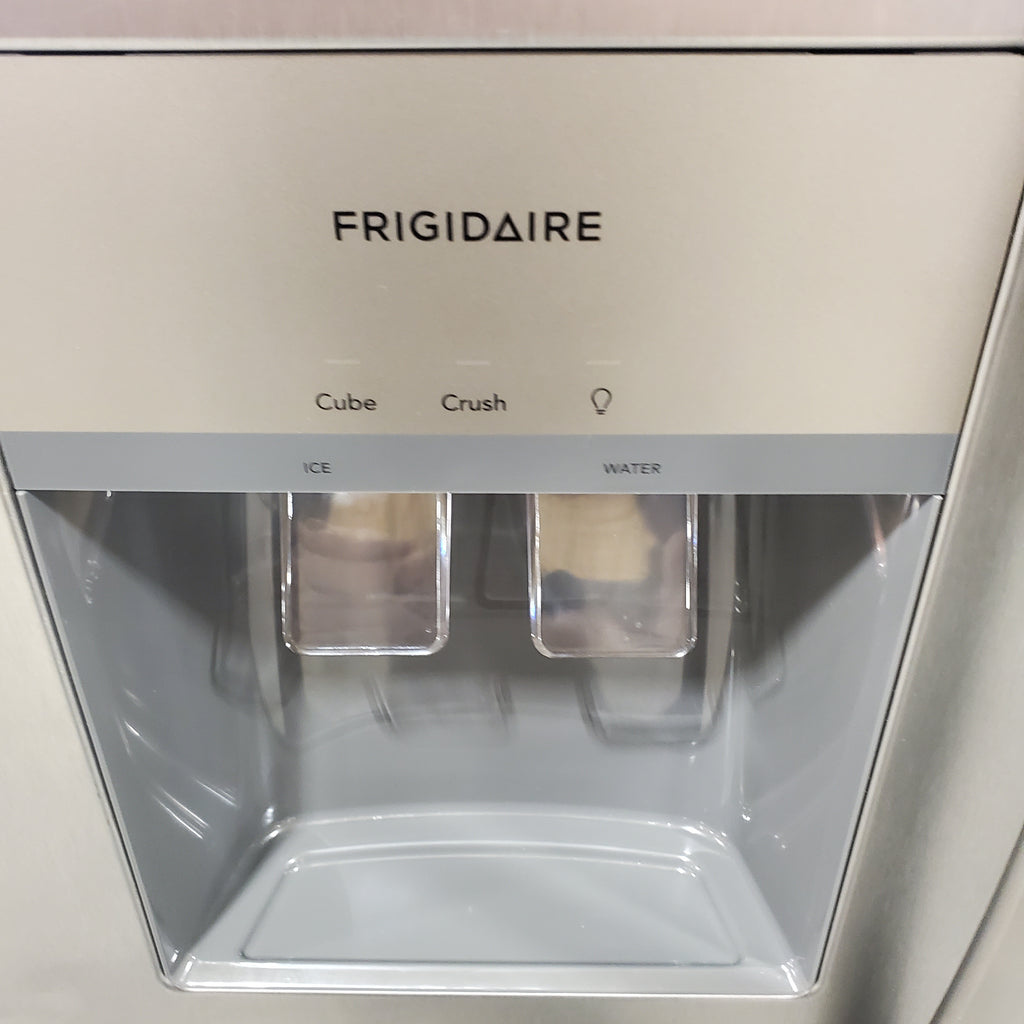 Pictures of Frigidaire 25.6 cu. ft. ENERGY STAR Side by Side Refrigerator with Exterior Water and Ice Dispenser in Stainless Steel FRSS2623AS - Scratch & Dent (Minor) - Neu Appliance Outlet - Discount Appliance Outlet in Austin, Tx