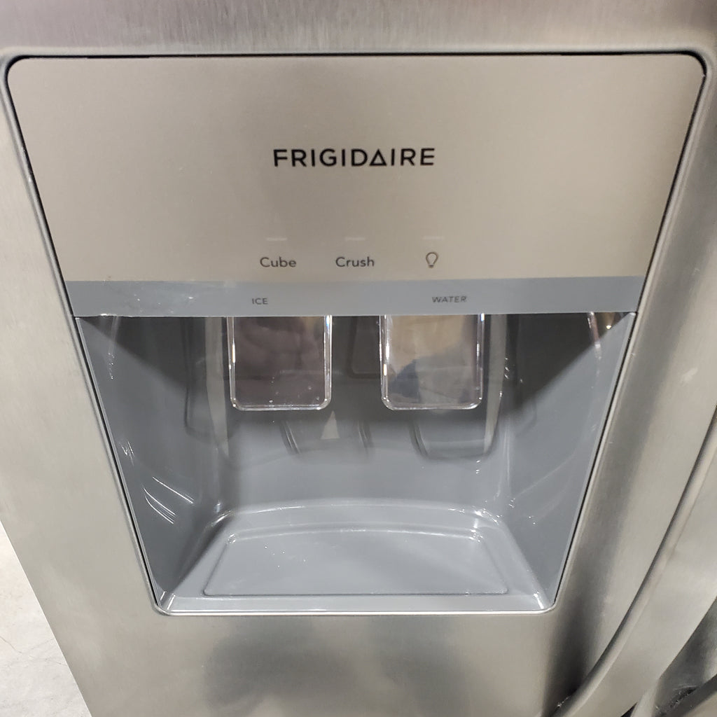 Pictures of Frigidaire 25.6 cu. ft. ENERGY STAR Side by Side Refrigerator with Exterior Water and Ice Dispenser in Stainless Steel 3SD960 - FRSS2623AS - Scratch & Dent (Minor) - Neu Appliance Outlet - Discount Appliance Outlet in Austin, Tx