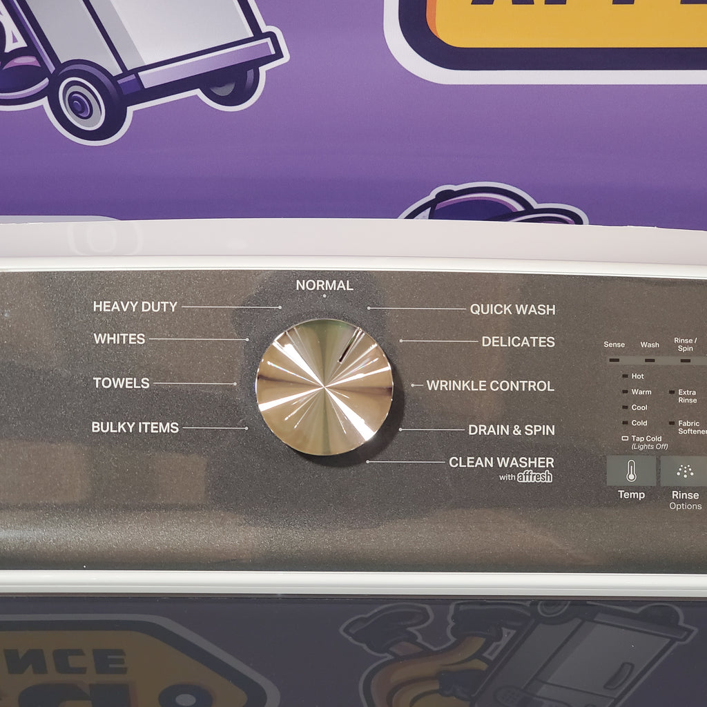 Pictures of 5.2–5.3 Cu. Ft. Whirlpool® Top Load Washer in White with Removable Agitator WTW6157PW - Open Box and 7.0 Cu. Ft. Whirlpool® Top Load Electric Dryer in White with Moisture Sensor WED6150PW - Open Box - Neu Appliance Outlet - Discount Appliance Outlet in Austin, Tx