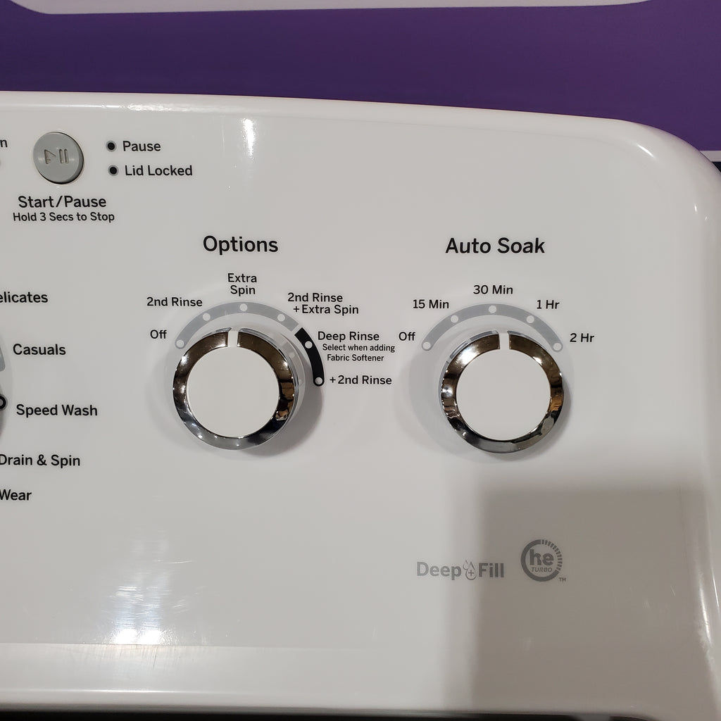 Pictures of GE White Top Load 4.2 Cu. Ft. Washer with Stainless Steel Basket and Dual Action Agitator GTW460ASJWW - Certified Refurbished - Neu Appliance Outlet - Discount Appliance Outlet in Austin, Tx