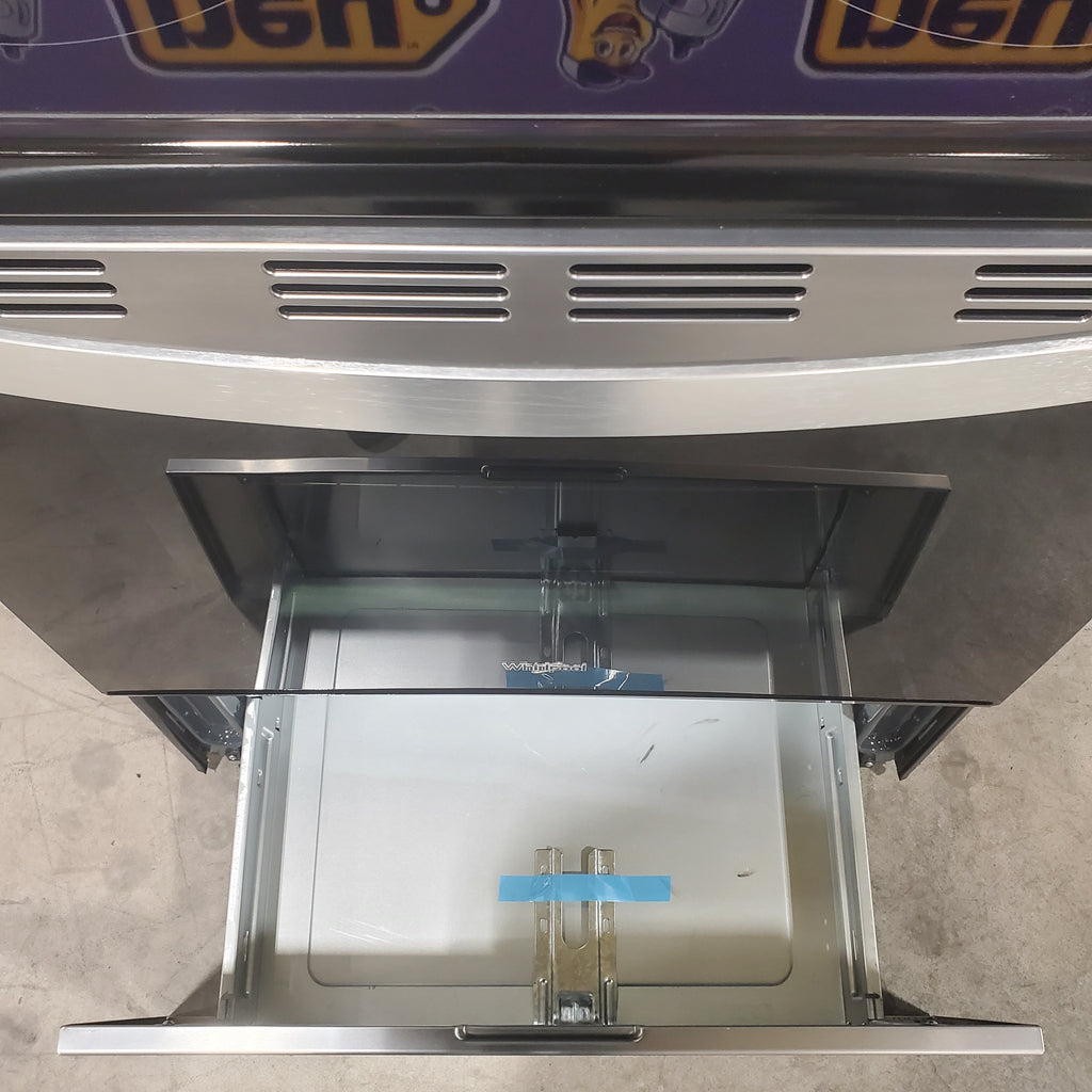 Pictures of Whirlpool Fingerprint Resistant Stainless Steel Electric 30 Inch Range with Steam Clean and No Preheat Mode WFES3330RZ - Open Box - Neu Appliance Outlet - Discount Appliance Outlet in Austin, Tx