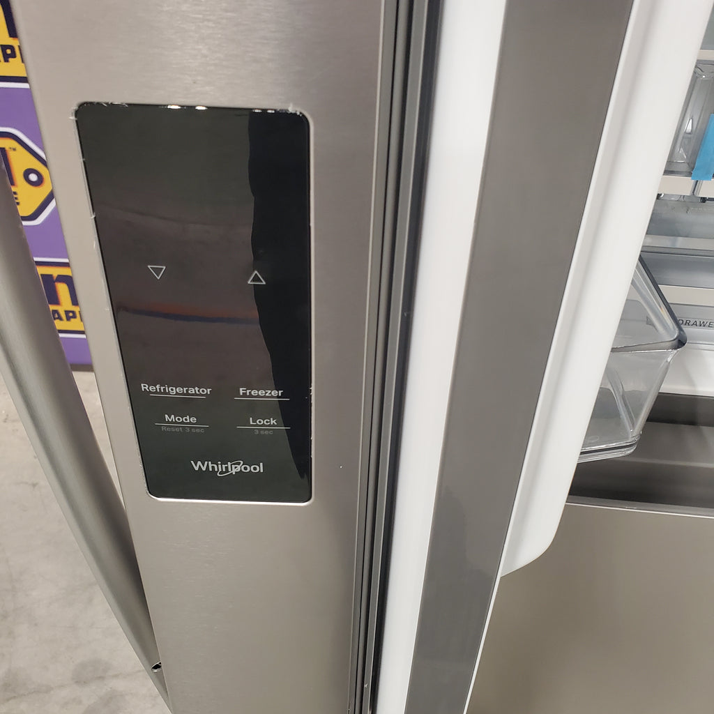 Whirlpool French Door Refrigerator in Fingerprint Resistant Stainless Finish with In-Door Water and Ice Maker - 30 cu. ft. 22SD023 - WRFF3536SZ - Open Box