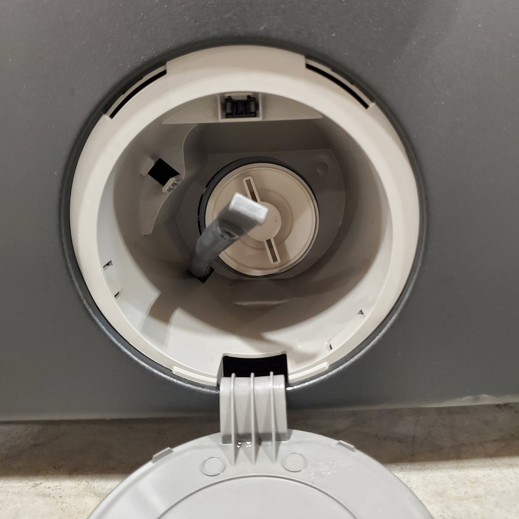 Pictures of Whirlpool 4.5 cu. ft. Smart Front Load ENERGY STAR® Washer with FreshFlow™ Vent System WFW5720RU - Scratch & Dent (Minor) and Whirlpool 7.4 cu. ft. Vented Front Load Electric Dryer in Volcano Black with Wrinkle Shield Option WED5720RU - Open Box - Neu Appliance Outlet - Discount Appliance Outlet in Austin, Tx