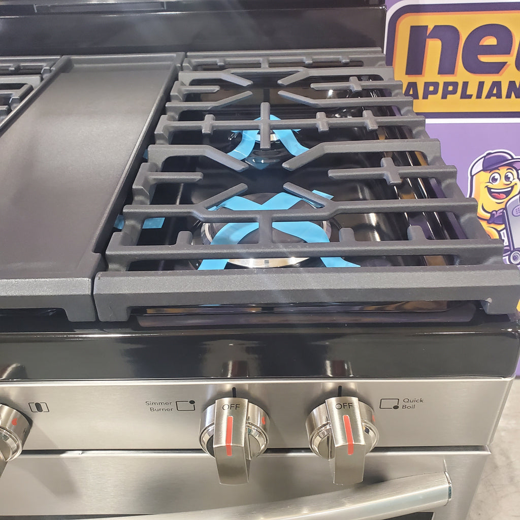 Pictures of Frigidaire Gallery 30 in. 6 cu. ft. 5 Burner Slide-In Gas Range with Total Convection and Air Fry, Smudge Proof Stainless Steel-GCRG3060BF-Open Box - Neu Appliance Outlet - Discount Appliance Outlet in Austin, Tx