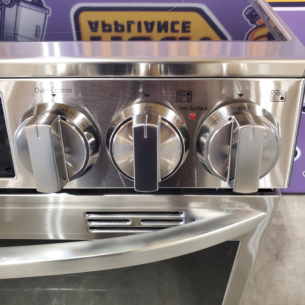 Pictures of LG 6.3 cu. ft. Smart Wi-Fi Enabled ProBake Convection® InstaView® Electric Slide-In Range with Air Fry LSEL6335FE - Open Box - Neu Appliance Outlet - Discount Appliance Outlet in Austin, Tx