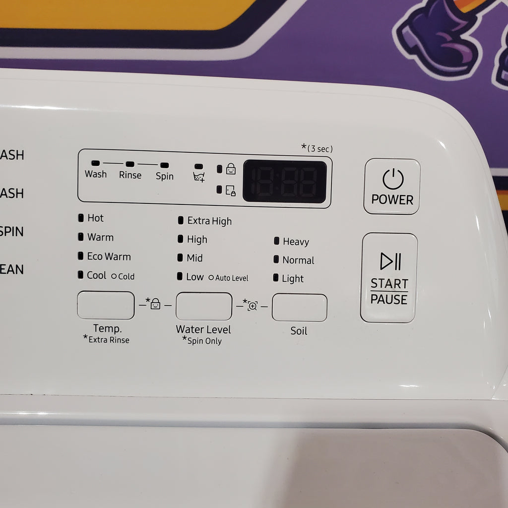 Pictures of Samsung 4.5 cu. ft. Top Load Washer with Vibration Reduction Technology+ in White 1CR04118 - WA45T3200AW - Certified Refurbished - Neu Appliance Outlet - Discount Appliance Outlet in Austin, Tx