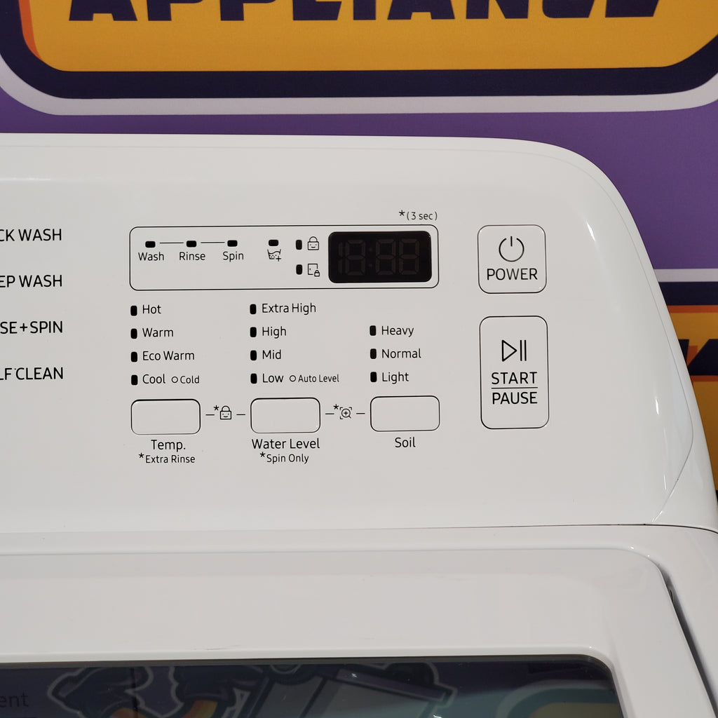 Pictures of Samsung 4.5 cu. ft. Top Load Washer with Vibration Reduction Technology+ in White WA45T3200AW - Certified Refurbished - Neu Appliance Outlet - Discount Appliance Outlet in Austin, Tx