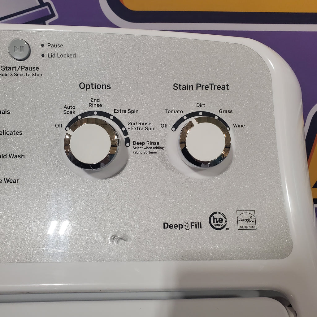 Pictures of Neu Select Silver GE High Capacity 4.2 cu. ft. Agitator Top Load HE Washing Machine With Extra Water Cycle / Option - Certified Refurbished - Neu Appliance Outlet - Discount Appliance Outlet in Austin, Tx