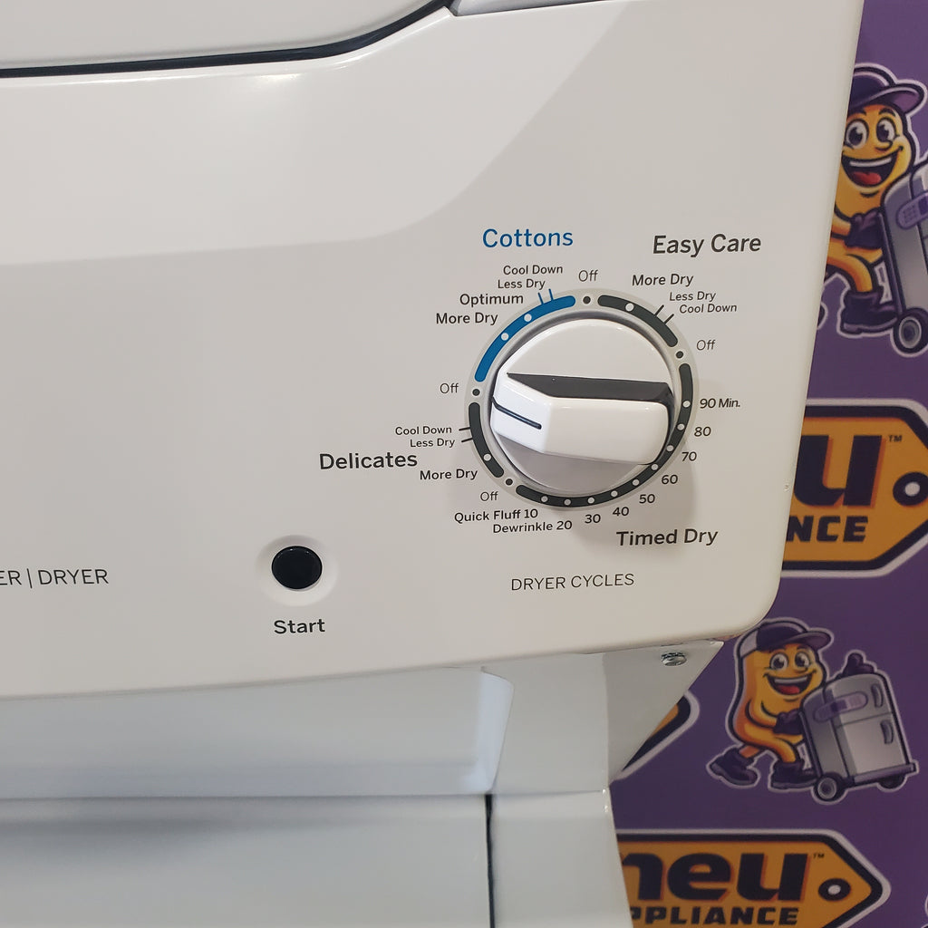 Pictures of GE White Combo 3.8 Cu. Ft. Top Load Washer and 5.9 Electric Dryer GUD27ESSM1WW - Certified Refurbished - Neu Appliance Outlet - Discount Appliance Outlet in Austin, Tx
