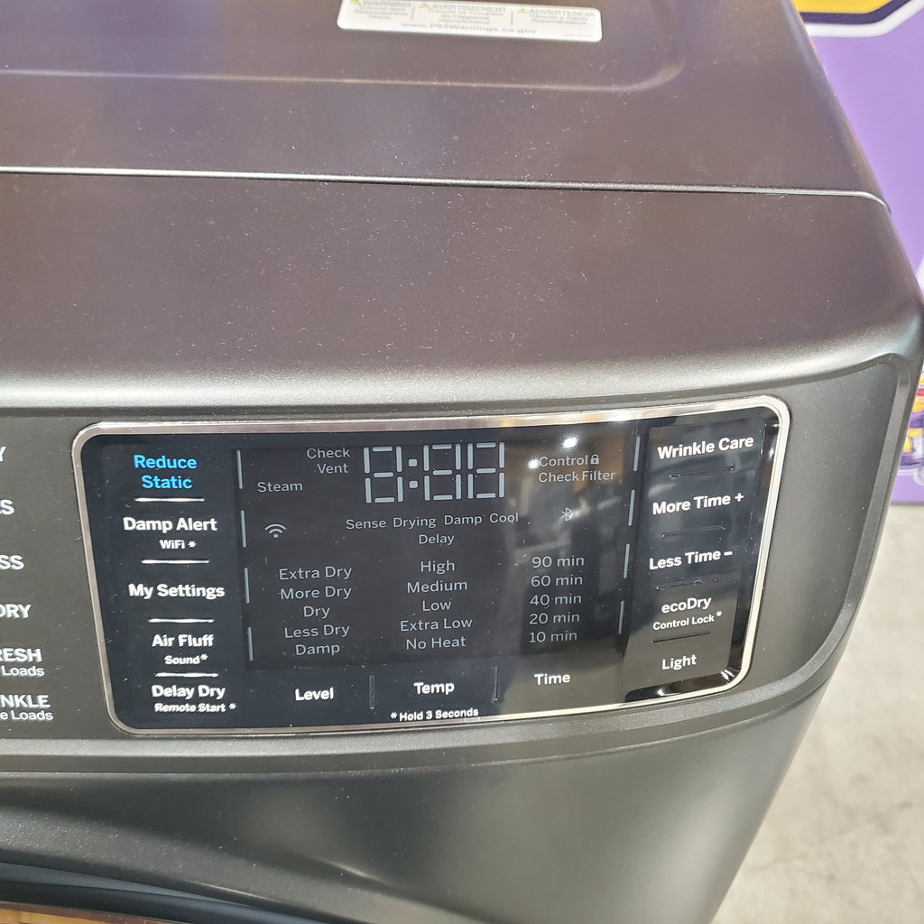 GE® ENERGY STAR® 7.8 cu. ft. Capacity Smart Front Load Electric Dryer with Steam and Sanitize Cycle 6SD075 - GFD65ESPVDS - Scratch & Dent (Minor)