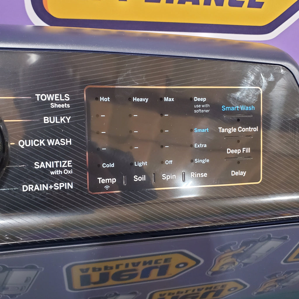 Pictures of GE Sapphire Blue Top Load 5.4 Cu. Ft. Washer with FlexDispense and Smarter Wash Technology PTW900BPTRS - Scratch and Dent (Minor) - Neu Appliance Outlet - Discount Appliance Outlet in Austin, Tx