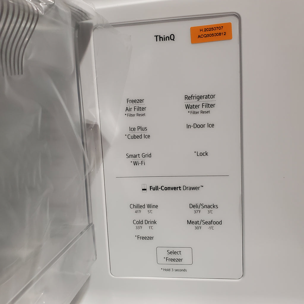 LG 29 cu. ft. Smart Standard-Depth MAX™ 4-Door French Door Refrigerator with Full-Convert Drawer™ in Print Proof Stainless Steel 22131SD90 - LF29H8330S - Scratch & Dent (Minor)