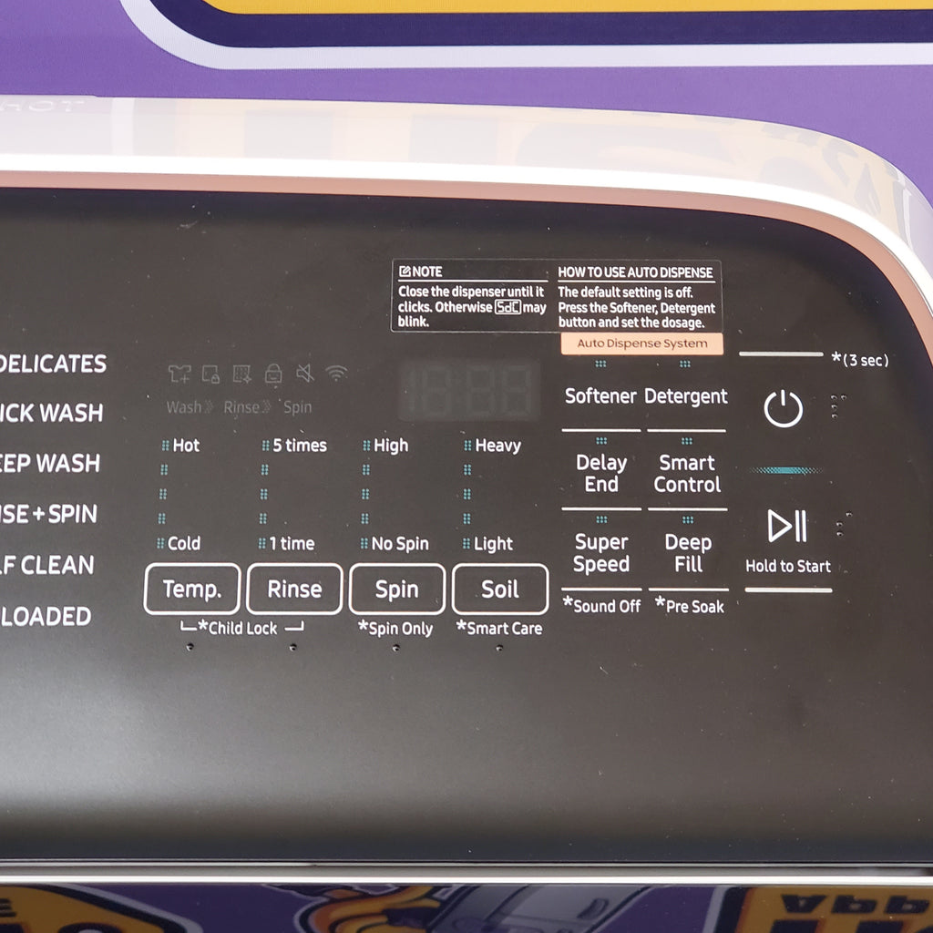 Pictures of Samsung Smart Top Load 5.5 Cu. Ft. with Auto Dispense Washer WA55CG7500AE - Open Box - Neu Appliance Outlet - Discount Appliance Outlet in Austin, Tx