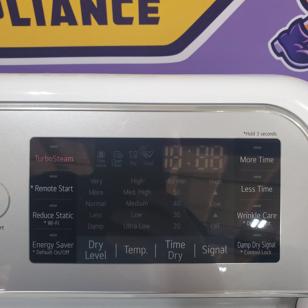 Pictures of LG White Top Load 5.0 Cu. Ft. Mega Capacity Washer with TurboDrum Technology WT7150CW - New in Box and LG White Electric 7.3 Cu. Ft. Ultra Large Capacity Smart Wi-Fi Enabled Dryer with TurboSteam DLEX7900WE - Certified Refurbished - Neu Appliance Outlet - Discount Appliance Outlet in Austin, Tx