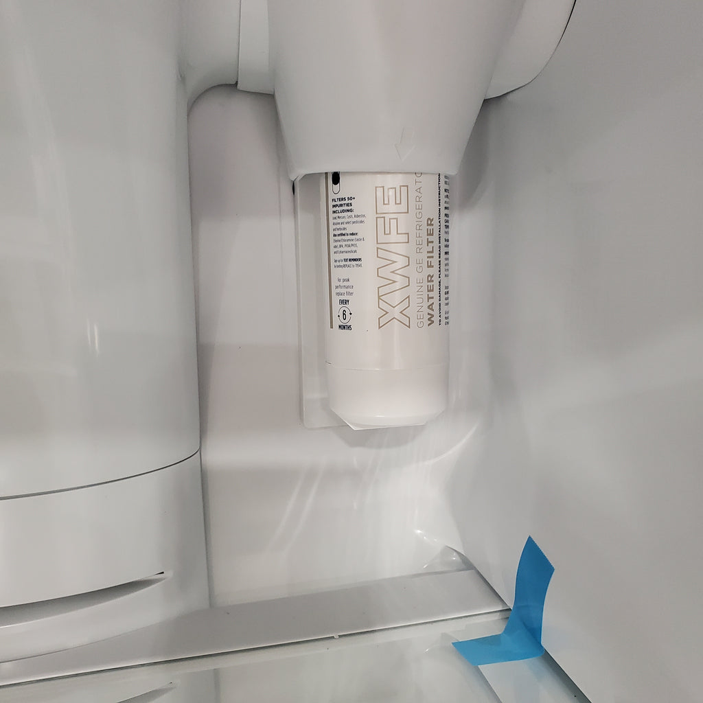 Pictures of GE 21.8 Cu. Ft. Counter-Depth Fingerprint Resistant Side-By-Side Refrigerator GZS221YN - New in Box - Neu Appliance Outlet - Discount Appliance Outlet in Austin, Tx