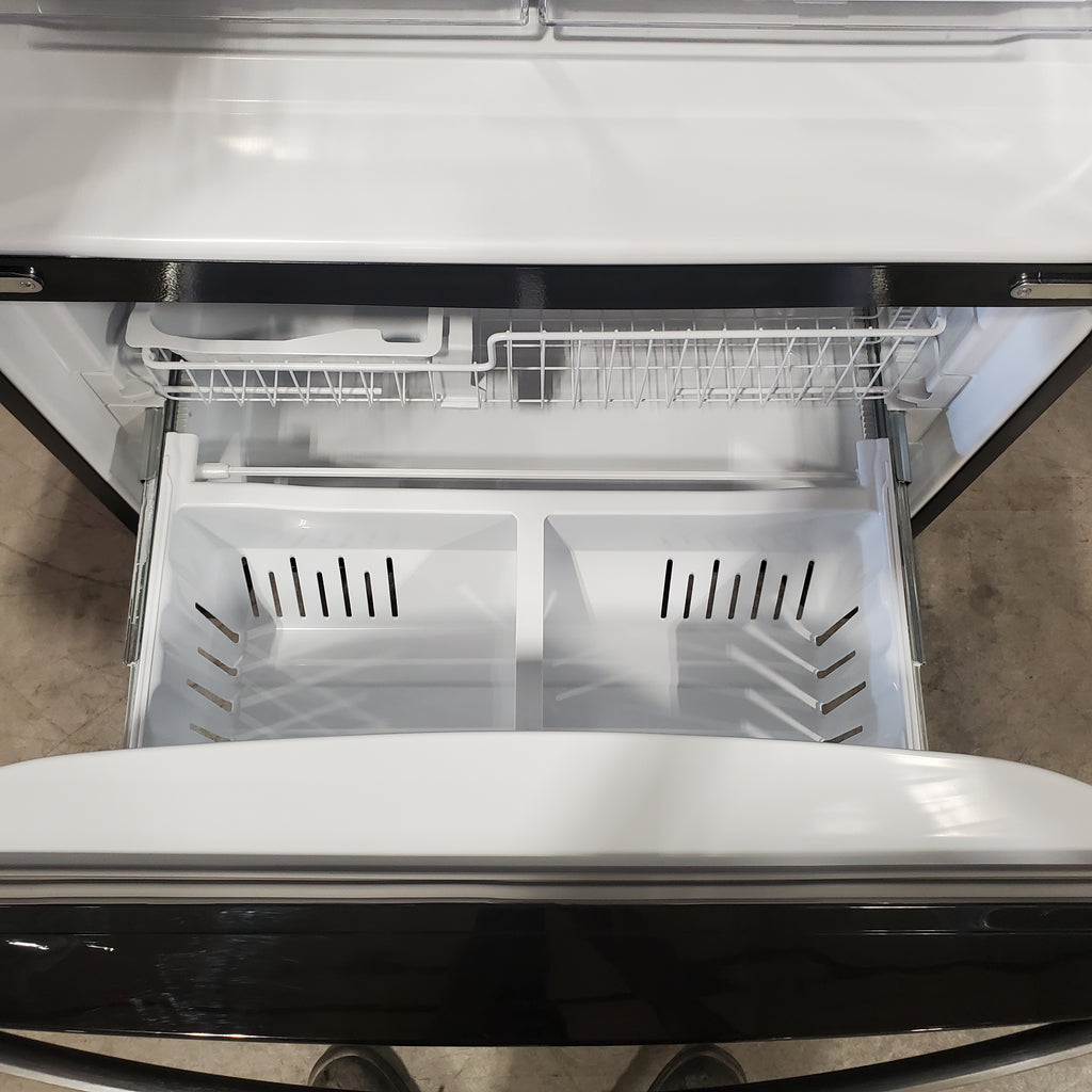 Pictures of Whirlpool Black Stainless 36-Inch Wide 20 cu. ft. Counter-Depth French Door Bottom Mount Refrigerator WRFC2036RV - Open Box - Neu Appliance Outlet - Discount Appliance Outlet in Austin, Tx