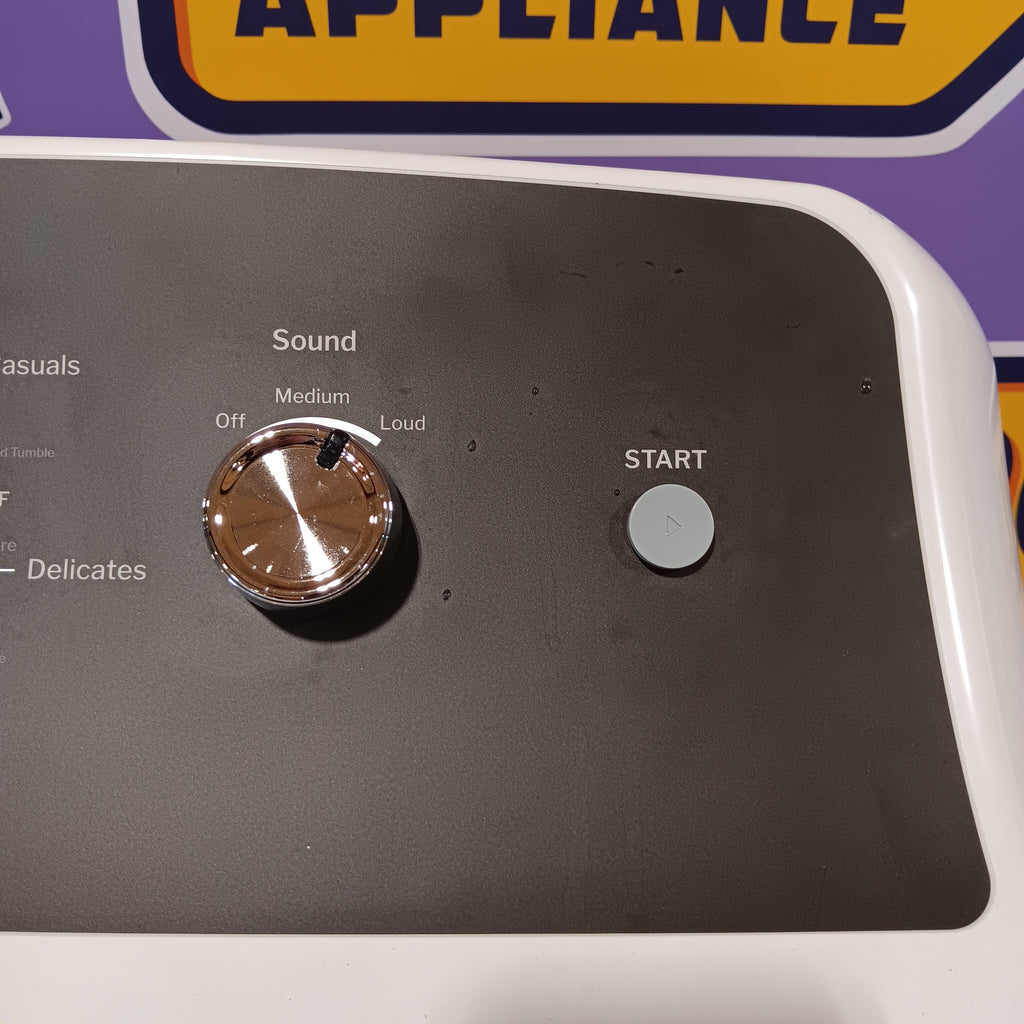 GE 7.2 cu. ft. Capacity Electric Dryer with Up To 120 ft. Venting and Extended Tumble 31134SD193 - GTD48EASWWB - Scratch & Dent (Minor)