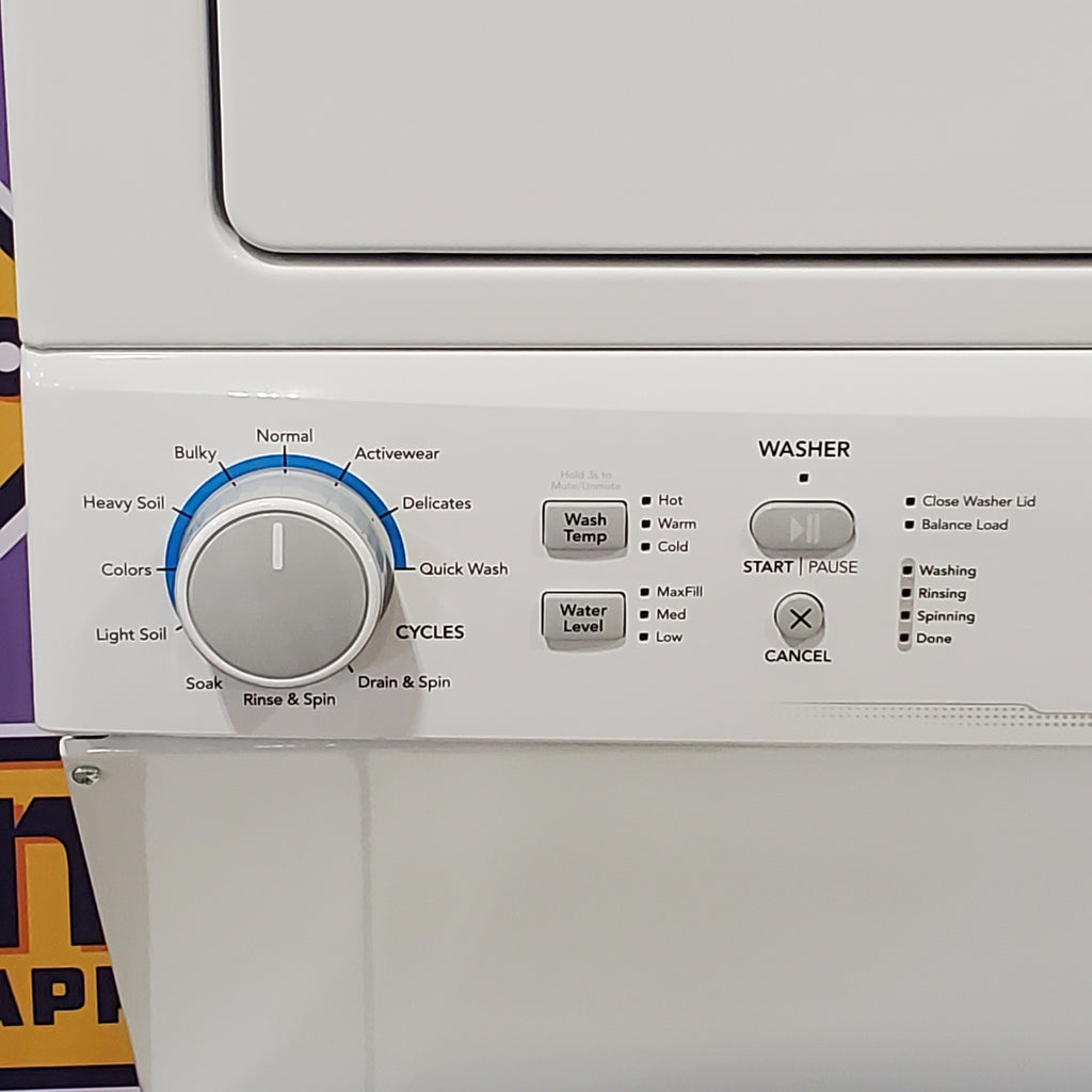 Pictures of Frigidaire Electric Washer/Dryer Laundry Center - 3.9 Cu. Ft Washer and 5.5 Cu. Ft. Dryer FLCE7522AW - Scratch & Dent (Moderate) - Neu Appliance Outlet - Discount Appliance Outlet in Austin, Tx