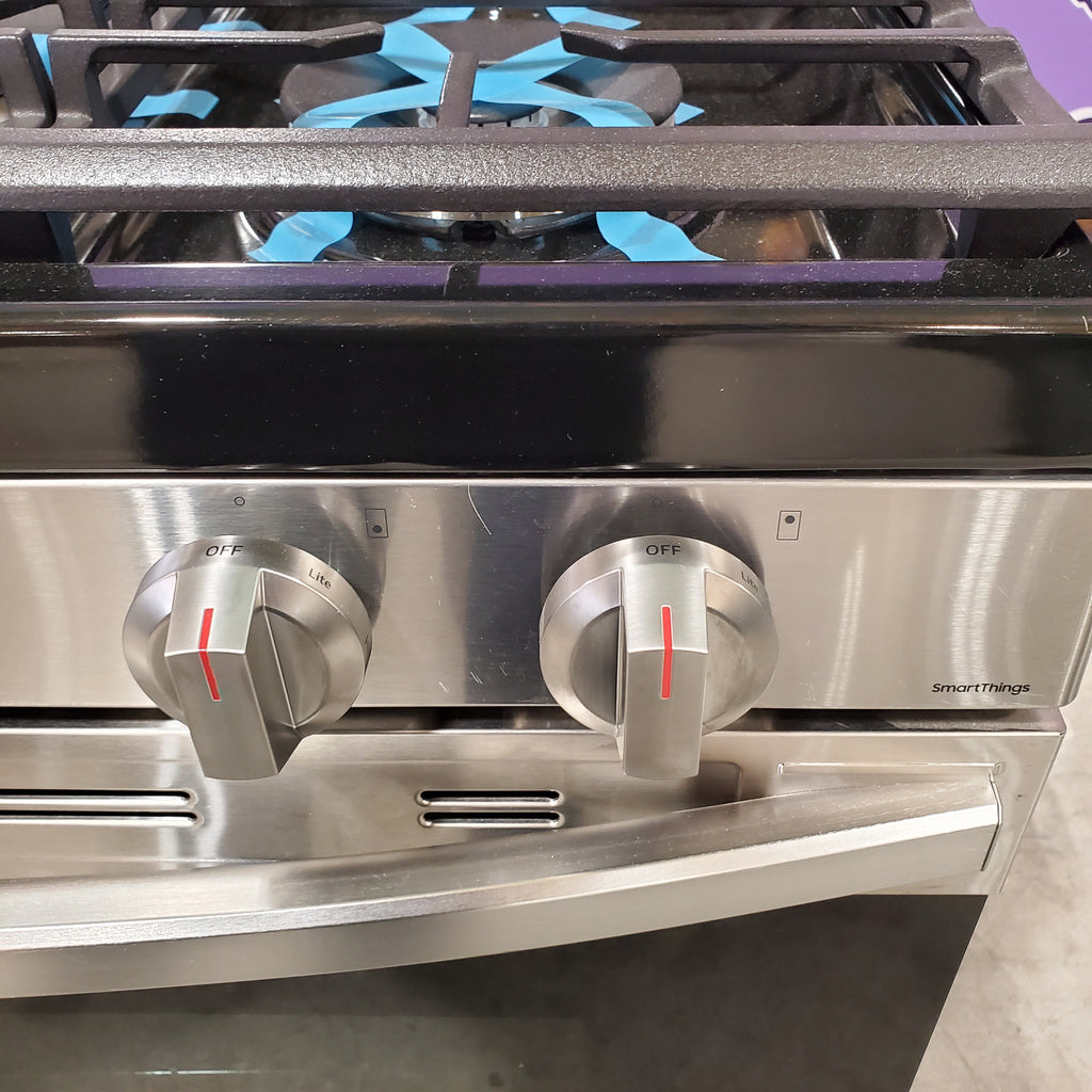Pictures of Samsung Stainless Steel Smart Freestanding Gas 6.0 Cu. Ft. Range with No Preheat Are Fry and Convection NX60A6511SS - Open Box - Neu Appliance Outlet - Discount Appliance Outlet in Austin, Tx