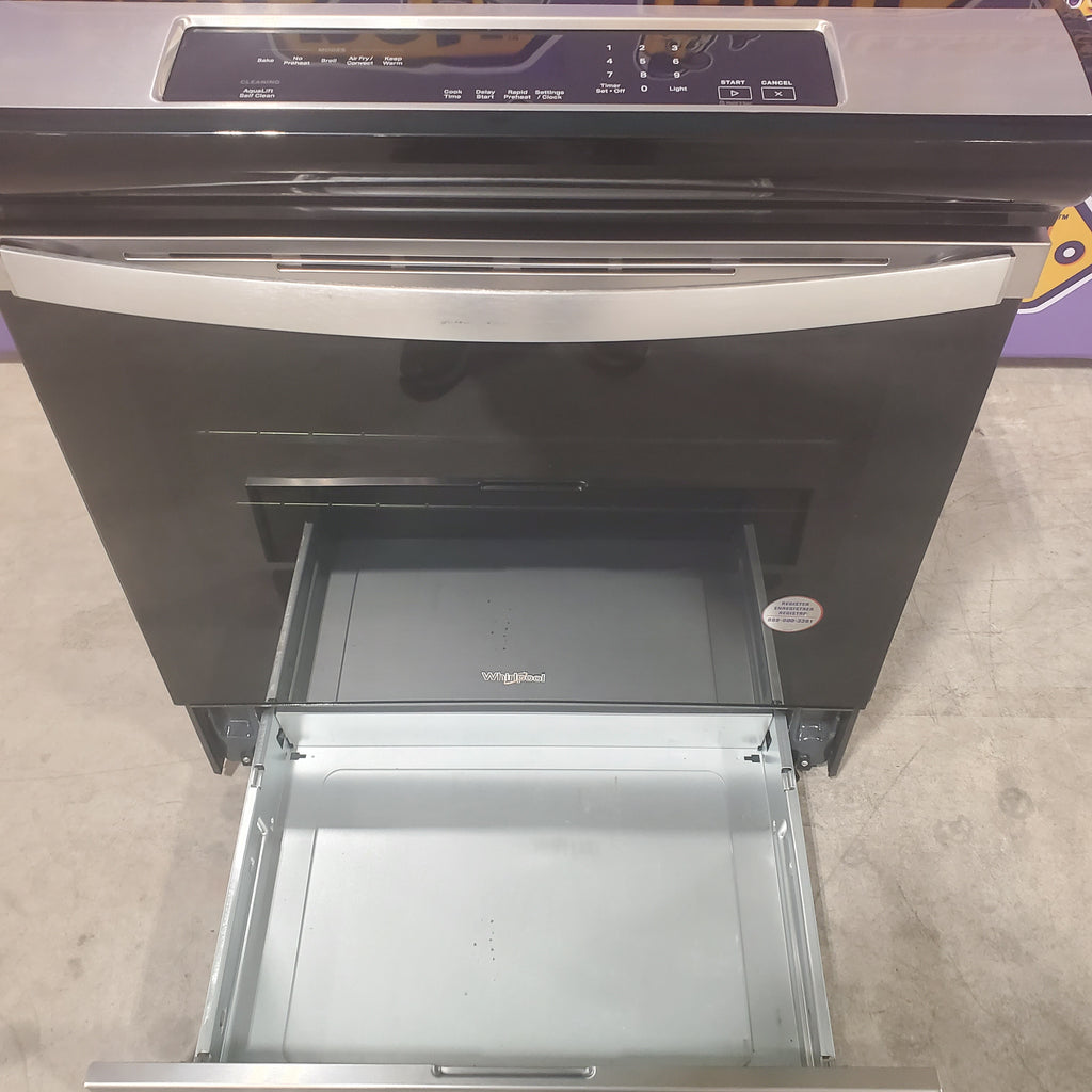 Pictures of Whirlpool Fingerprint Stainless Steel 30 In. Induction Range with No Preheat Air Fry and Air Cooking Technology WSIS5030RZ - Scratch and Dent (Minor) - Neu Appliance Outlet - Discount Appliance Outlet in Austin, Tx