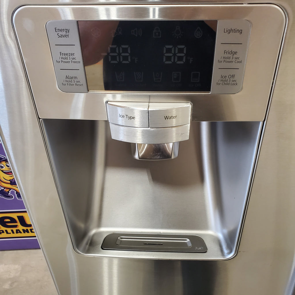 Pictures of Samsung Stainless Steel Counter Depth French Door 23.9 Cu. Ft Refrigerator with Wine Rack RFG238AARS - Certified Refurbished - Neu Appliance Outlet - Discount Appliance Outlet in Austin, Tx