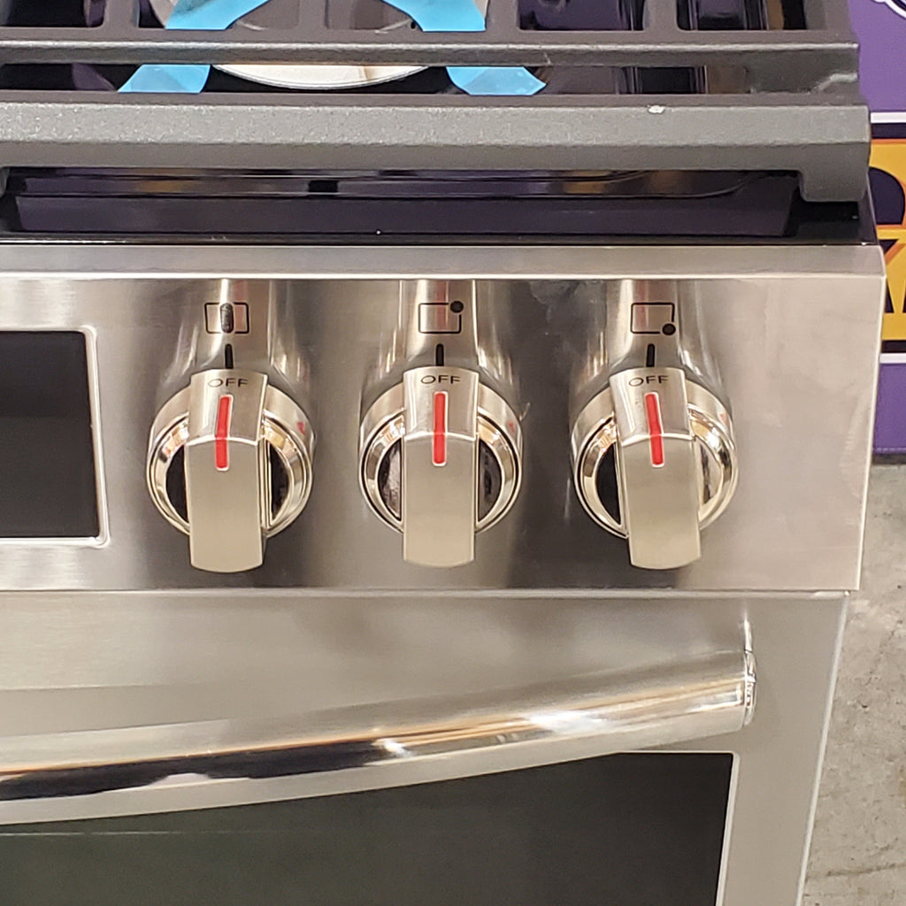 Pictures of Frigidaire Gallery 30" 6 cu. ft. 5 Burner Slide-In Gas Range with Total Convection and Air Fry in Smudge Proof Stainless Steel GCFG3060BF - Scratch & Dent (Minor) - Neu Appliance Outlet - Discount Appliance Outlet in Austin, Tx