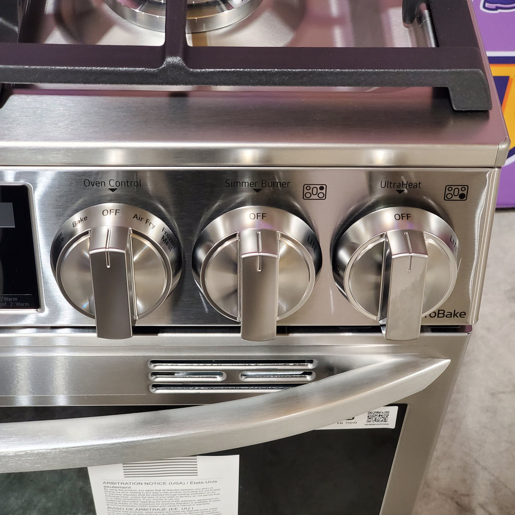 Pictures of LG Print Proof Stainless Steel 6.3 cu ft. Smart wi-fi Enabled ProBake Convection® InstaView® Gas Slide-In Range with Air Fry - 3SD692 - LSGL6335F - Open Box - Neu Appliance Outlet - Discount Appliance Outlet in Austin, Tx