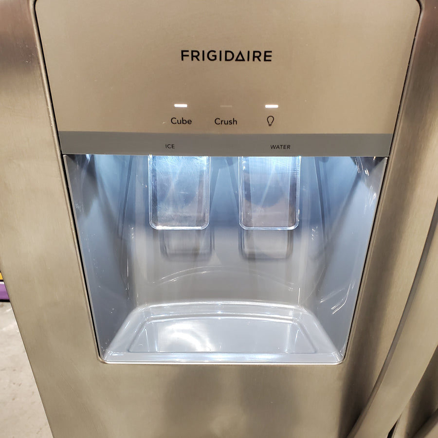 Frigidaire 25.6 cu. ft. ENERGY STAR Side by Side Refrigerator with Exterior Water and Ice Dispenser in Stainless Steel 3SD955 - FRSS2623AS - Scratch & Dent (Minor)