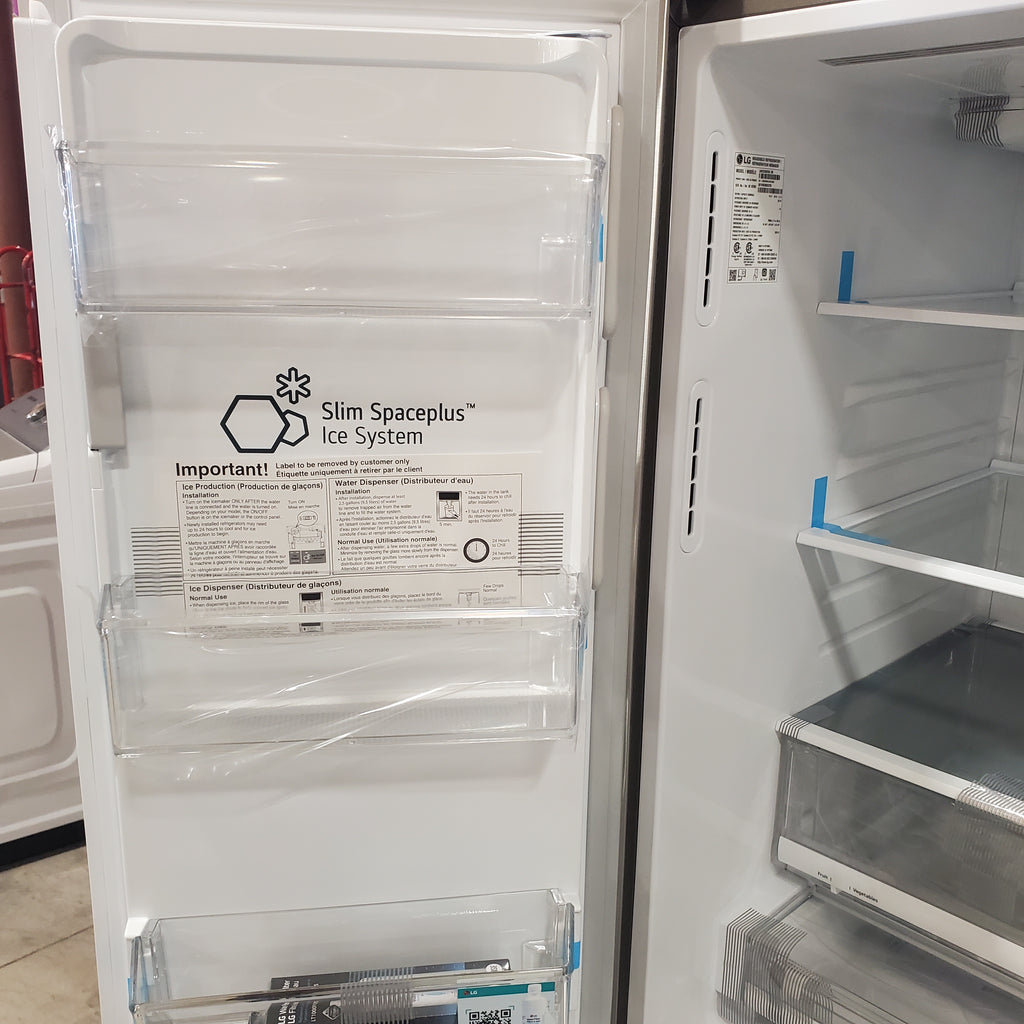 LG 28 cu. ft. 4-Door French Door, Standard Depth, Ice & Water, Double Freezer, Stainless Steel 3SD680 - LMXS28626S - Scratch & Dent (Minor)