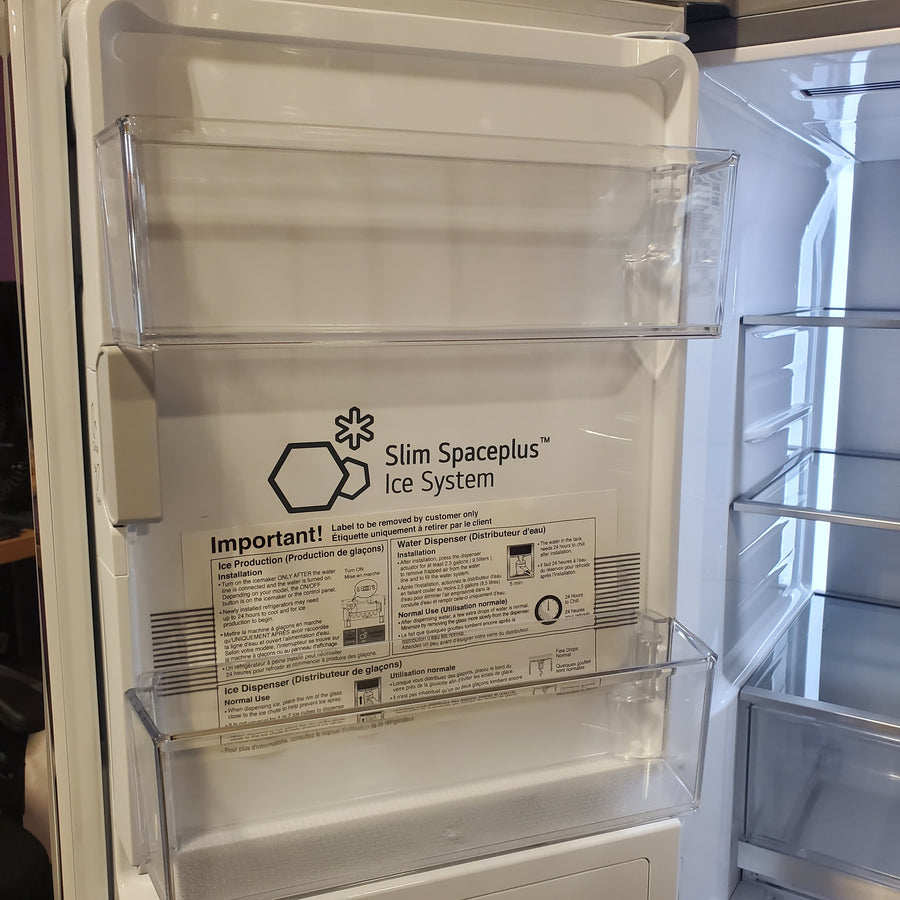 LG 26 cu. ft. Counter-Depth French Door Refrigerator in Stainless Steel with Mirror InstaView™ LRYKC2606S - Scratch & Dent (Minor)