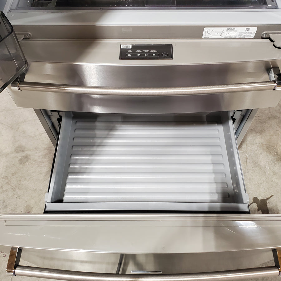 KitchenAid PrintShield Stainless 26.2 Cu. Ft. Multi-Door French Door Refrigerator with Platinum Interior and FreshChill™ Full-Width Refrigerated Drawer 22131SD105 - KRMF536RPS - Open Box