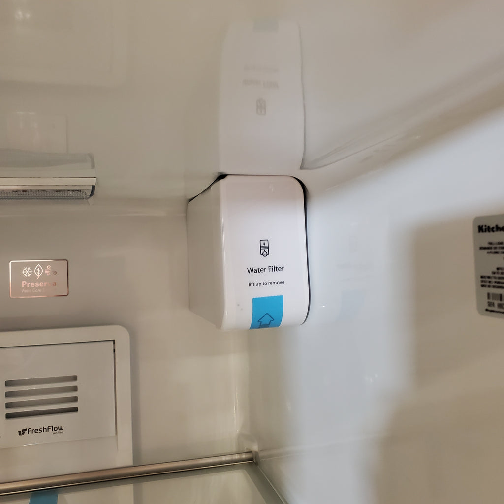 Pictures of KitchenAid 24.8 cu ft. Side-by-Side Refrigerator with Exterior Ice and Water and PrintShield™ finish KRSF705HPS - Scratch & Dent (Moderate) - Neu Appliance Outlet - Discount Appliance Outlet in Austin, Tx