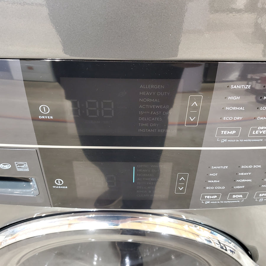 Electrolux Laundry Tower Single Unit Front Load 4.5 Cu. Ft. Washer and 8 Cu. Ft. Gas Dryer in Titanium ELTG7600AT - Scratch & Dent (Minor)