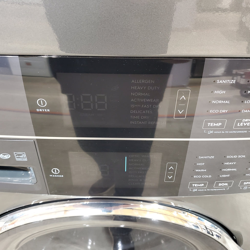 Pictures of Electrolux Laundry Tower Single Unit Front Load 4.5 Cu. Ft. Washer and 8 Cu. Ft. Gas Dryer in Titanium ELTG7600AT - Scratch & Dent (Minor) - Neu Appliance Outlet - Discount Appliance Outlet in Austin, Tx