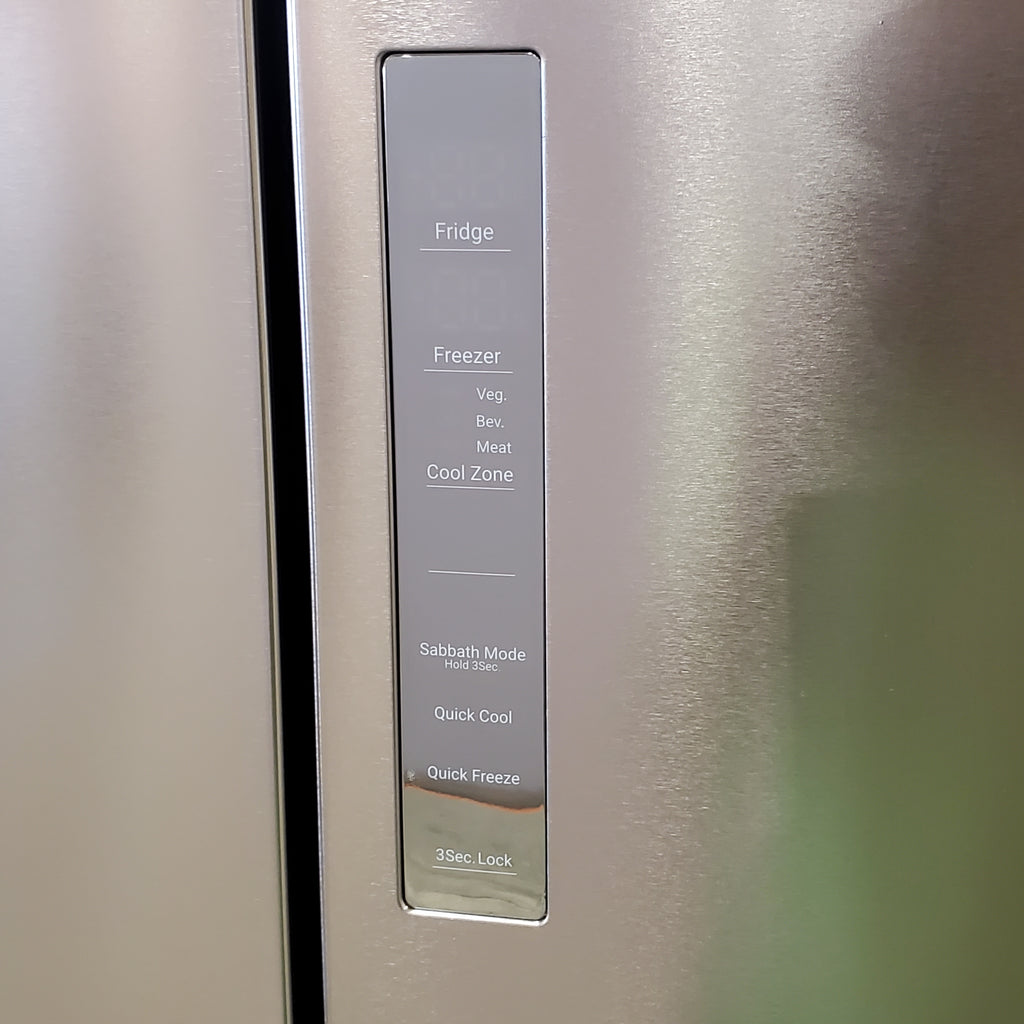 Pictures of Haier Fingerprint Resistant Stainless Steel 14.5 cu. ft. Counter Depth French Door Refrigerator with Quick Cool QJS15HYRFS - Open Box - Neu Appliance Outlet - Discount Appliance Outlet in Austin, Tx