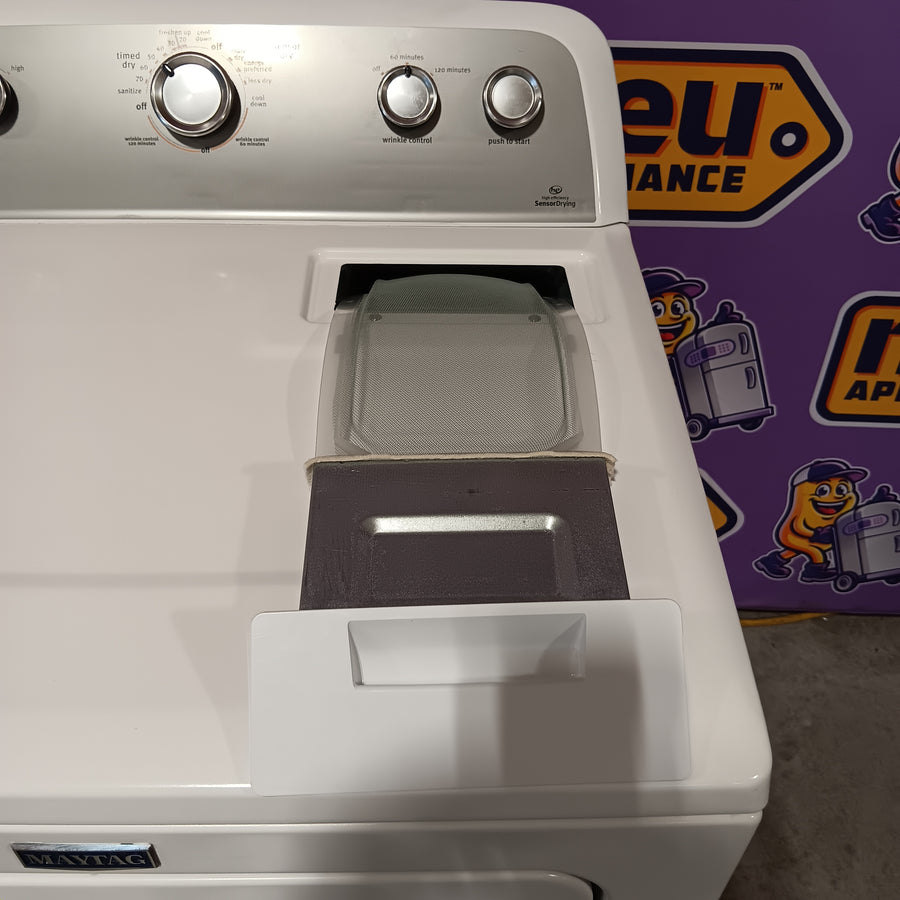 Maytag 29 Inch 7.0 cu. ft. Electric Dryer with 15 Drying Cycles, 4 Temperature Settings, Wrinkle Control Options and Heavy Duty Cycle MEDC215EW - Certified Refurbished
