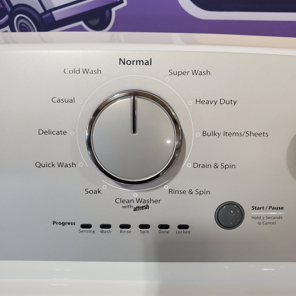 Pictures of Whirlpool 3.5 cu. ft. High Efficiency Top Load Washing Machine with Deep Water Wash WTW4816FW - Open Box and Whirlpool White Electric 7.0 Cu. Ft. Dryer with Auto Dry WED4950HW - Scratch & Dent (Minor) - Neu Appliance Outlet - Discount Appliance Outlet in Austin, Tx