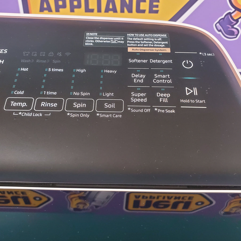 Pictures of Samsung Extra-Large Capacity Smart Top Load 5.5 cu. ft. Washer with Auto Dispense System in Ivory and WI-FI Connectivity WA55CG7500AE - Open Box - Neu Appliance Outlet - Discount Appliance Outlet in Austin, Tx